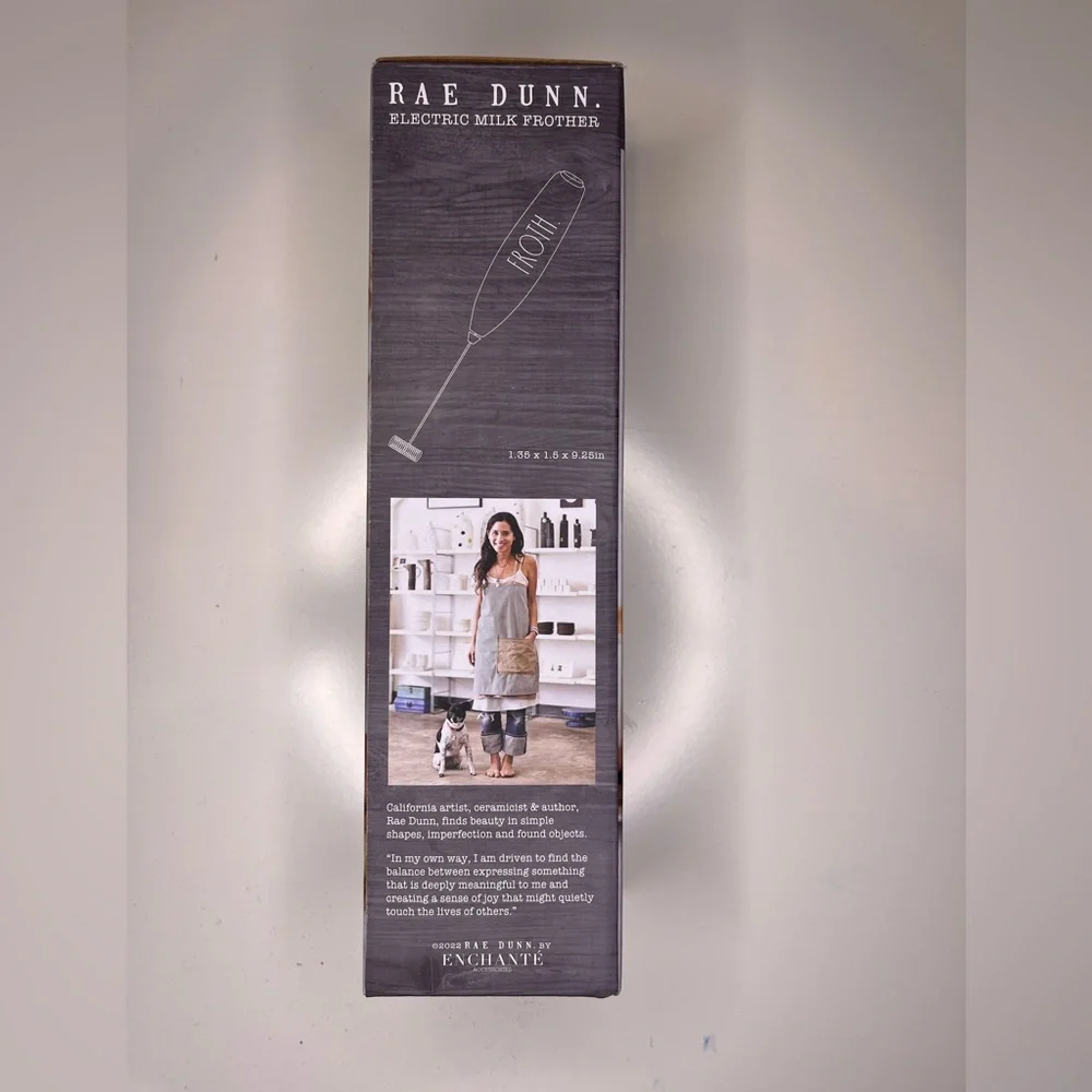 Rae Dunn Gray Electric Milk Frother - Picture 3 of 4